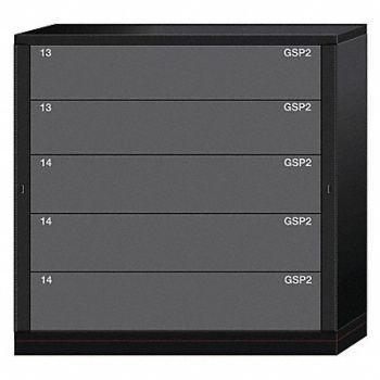 LYON Gear Locker 59-1/4 Overall Height Black, 55YC42