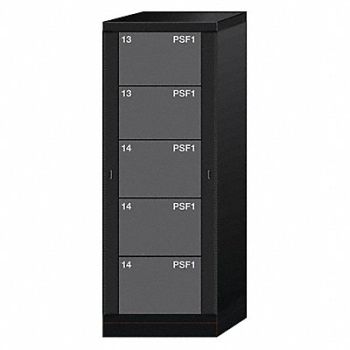 LYON Gear Locker 59-1/4 Overall Height Black, 55YC43