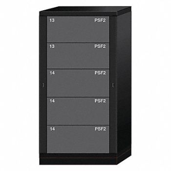 LYON Gear Locker 59-1/4 Overall Height Black, 55YC44