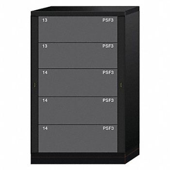 LYON Gear Locker 59-1/4 Overall Height Black, 55YC45