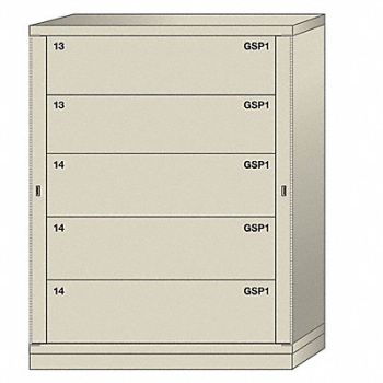 LYON Modular Drawer Cabinet 59-1/4 H Putty, 55YC48