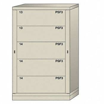 LYON Modular Drawer Cabinet 59-1/4 H Putty, 55YC52