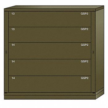 LYON Gear Locker 59-1/4 Overall Height Green, 55YC56