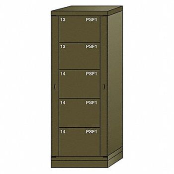 LYON Gear Locker 59-1/4 Overall Height Green, 55YC57