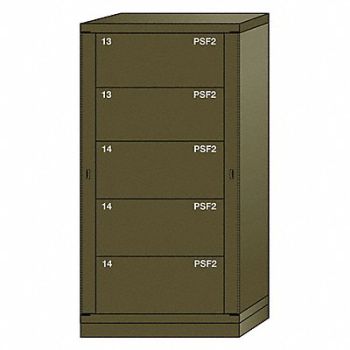 LYON Gear Locker 59-1/4 Overall Height Green, 55YC58
