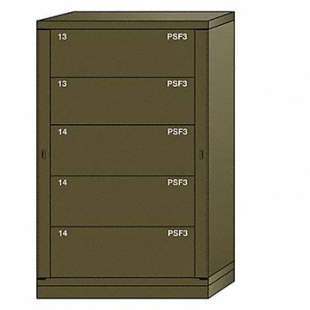 LYON Gear Locker 59-1/4 Overall Height Green, 55YC59