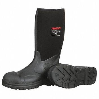 TINGLEY Rubber Boot Men s 14 Knee Black PR, 55YD98