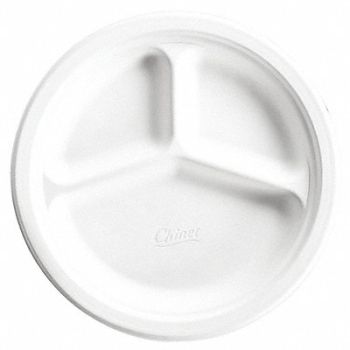 ABILITY ONE Disp Paper Plate 10 1/4 in White PK500, 55YF16
