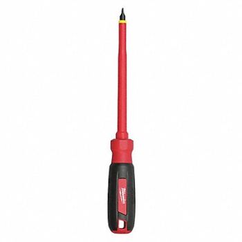 MILWAUKEE Insltd Slotted Screwdriver 1/4 in, 55ZY82