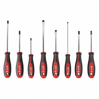 MILWAUKEE Tthr Rdy Mag Tip ScrwdrvrSt NmPcs8, 55ZZ01