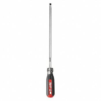 MILWAUKEE Slotted Screwdriver 1/4 in, 55ZZ17