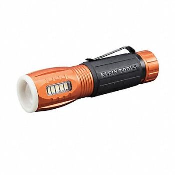 KLEIN TOOLS Flshlght w/Worklight Blk Orng Alum 235lm, 63LH75