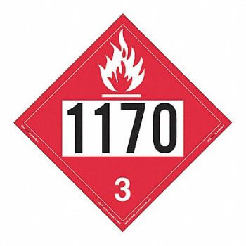 LABELMASTER Flammable Liquid Placard 1170 PK25, 567X96