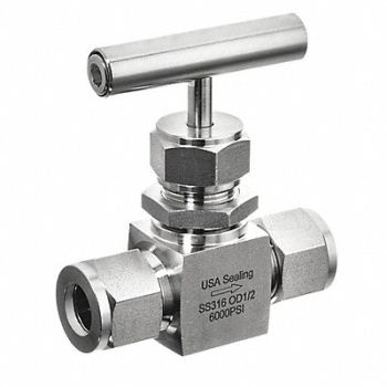 USA SEALING Needle Valve Straight Fitting Style, 56DK50