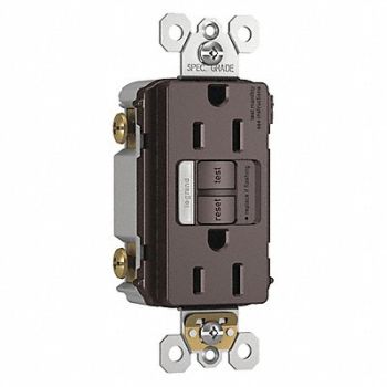 GRAINGER APPROVED Power Inlet 15A 125VAC Receptacle GFCI, 56FN18