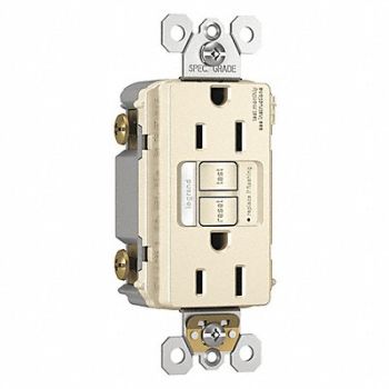 GRAINGER APPROVED Power Inlet 15A 125VAC Receptacle GFCI, 56FN19