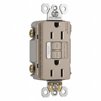 GRAINGER APPROVED Power Inlet 15A 125VAC Receptacle GFCI, 56FN20