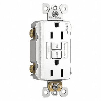 GRAINGER APPROVED Power Inlet 15A 125VAC Receptacle GFCI, 56FN21