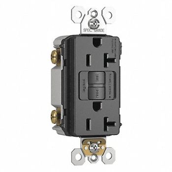 GRAINGER APPROVED Power Inlet 20A 125VAC Receptacle GFCI, 56FN22
