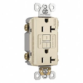 GRAINGER APPROVED Power Inlet 20A 125VAC Receptacle GFCI, 56FN23