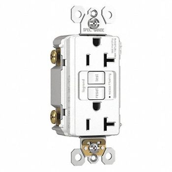 GRAINGER APPROVED Power Inlet 20A 125VAC Receptacle GFCI, 56FN24