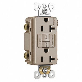 GRAINGER APPROVED Power Inlet 20A 125VAC Receptacle GFCI, 56FN25