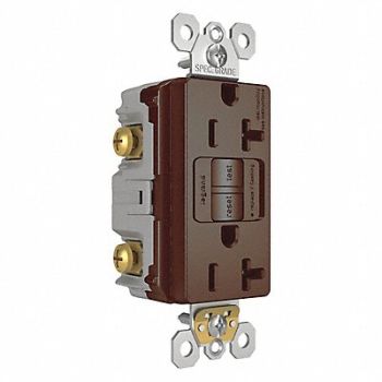 GRAINGER APPROVED Power Inlet 20A 125VAC Receptacle GFCI, 56FN26