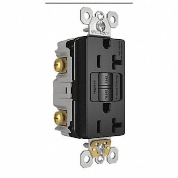 GRAINGER APPROVED Power Inlet 20A 125VAC Receptacle GFCI, 56FN27