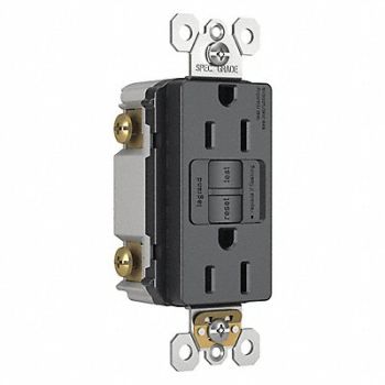 GRAINGER APPROVED Power Inlet 15A 125VAC Receptacle GFCI, 56FN30