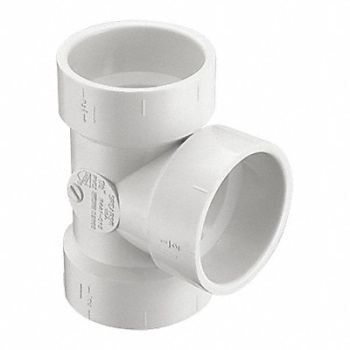GRAINGER APPROVED Bull Nose Tee Schedule DWV 6 x 6 x 6 in, 56GX31