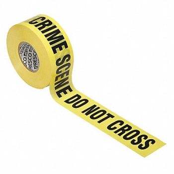 ABILITY ONE Barrier Tape Yellow 3 Roll Width, 56HC02