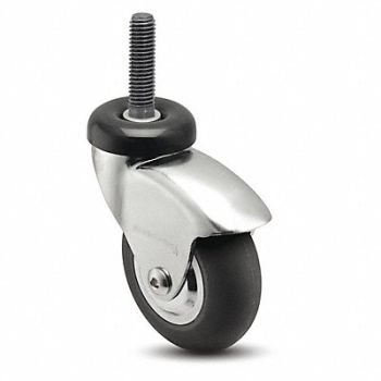 MEDCASTER Stem Caster Swivel 3 Wheel Dia, 56HD07