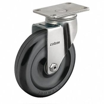 COLSON Plate Caster Swivel 3 Wheel Dia, 56HD52