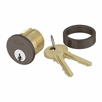 YALE Rim Cylinder Dark Bronze Finish Grade 1, 56HK40