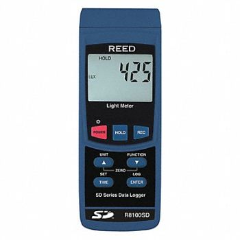 REED INSTRUMENTS Light Meter All Visible Light LCD, 56HN65