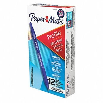 PAPER MATE Ballpoint Pens Textured Plastic PK12, 56HT82