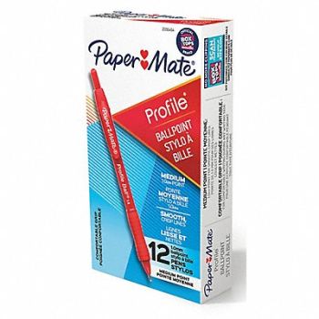 PAPER MATE Ballpoint Pens Textured Plastic PK12, 56HT83