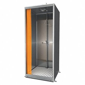 GUARDIAN EQUIPMENT Shower with Eye Wash SS Pipe, 56HV42