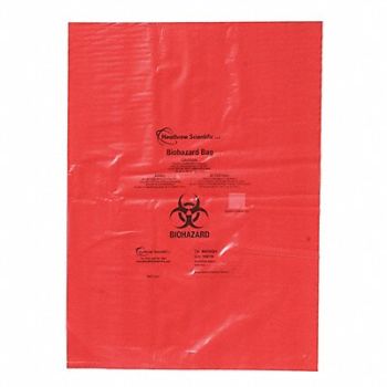 HEATHROW SCIENTIFIC Biohazard Bags 2-3/8 gal Red PK200, 56HV71
