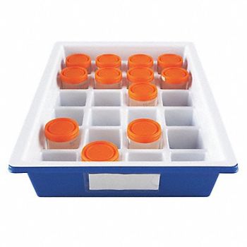 HEATHROW SCIENTIFIC Tray 24 Slots 24 Compartments 3-5/16 H, 56HV76