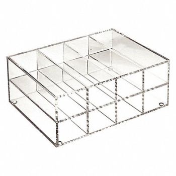 HEATHROW SCIENTIFIC Storage Rack 8 Compartments 4-13/16 H, 56HV96