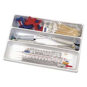 HEATHROW SCIENTIFIC Drawer Organizer 3 Slots 2-1/2 H, 56HW16