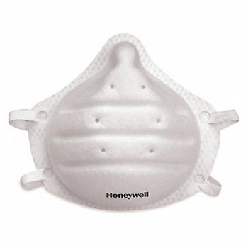 HONEYWELL Disposable Respirator w/Nose Clip PK200, 60KN90