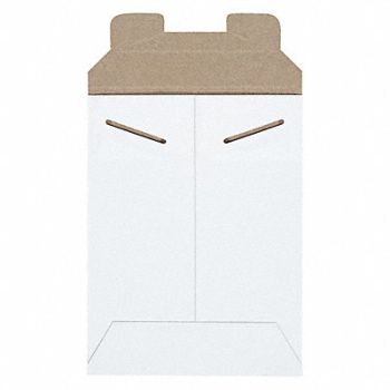 STAYFLATS Mailer Envelopes Chipboard White PK100, 56JJ53