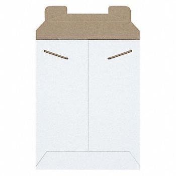 STAYFLATS Mailer Envelopes Chipboard White PK100, 56JJ54