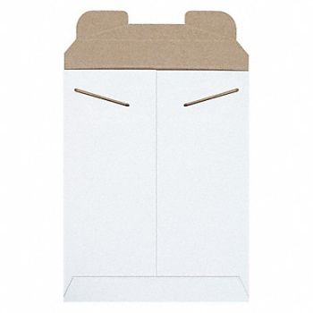 STAYFLATS Mailer Envelopes Chipboard White PK100, 56JJ55