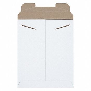 STAYFLATS Mailer Envelopes Chipboard White PK100, 56JJ56