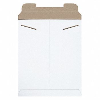 STAYFLATS Mailer Envelopes Chipboard White PK100, 56JJ57