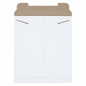 STAYFLATS Mailer Envelopes Chipboard White PK100, 56JJ58