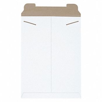 STAYFLATS Mailer Envelopes Chipboard White PK100, 56JJ59